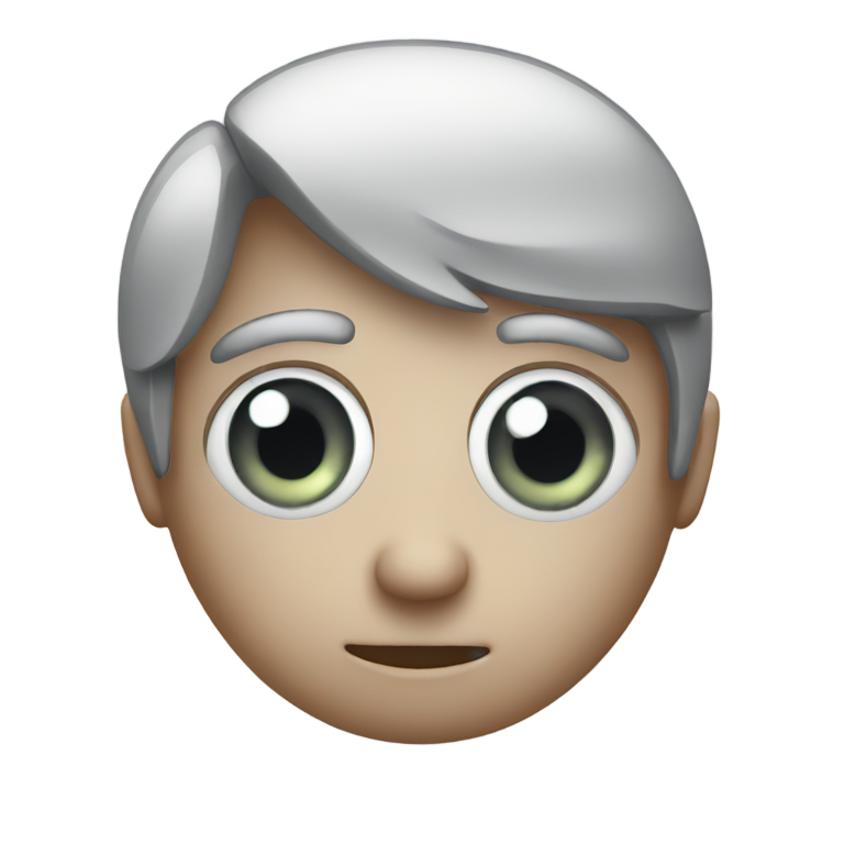 genmoji: grey eyeballs