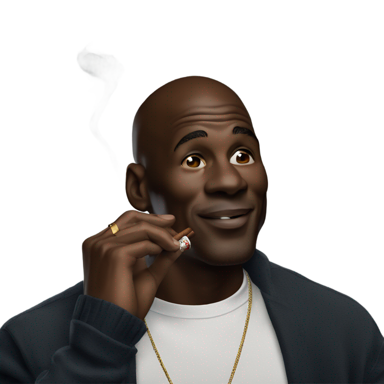 genmoji：迈克尔·乔丹抽雪茄