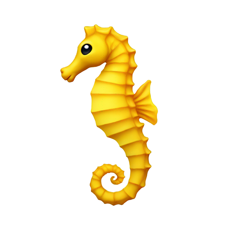 genmoji：向右的黄色海马