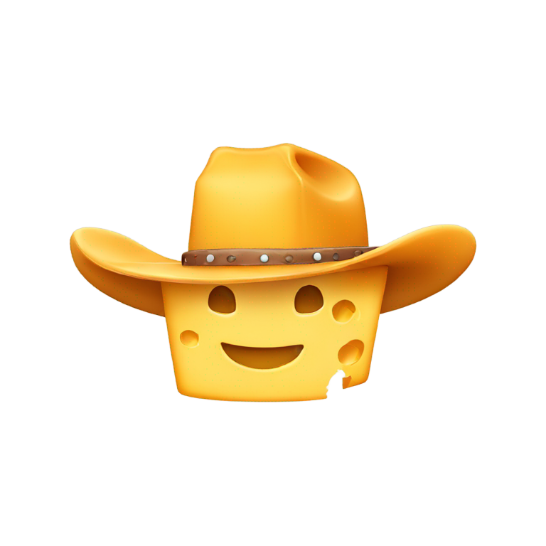 genmoji：cheese with cowboy hat