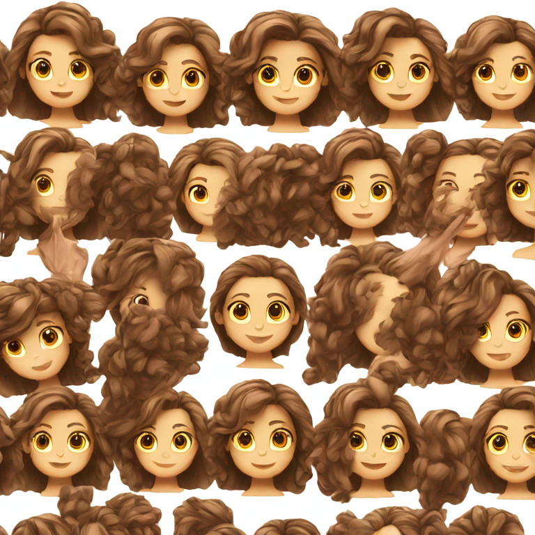 genmoji : Une fille en train de colorer ses cheveux avec l'émoji iOS 18