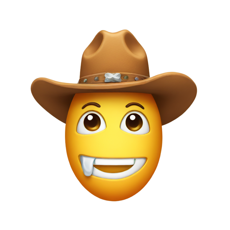 genmoji: Eggs with cowboy hat