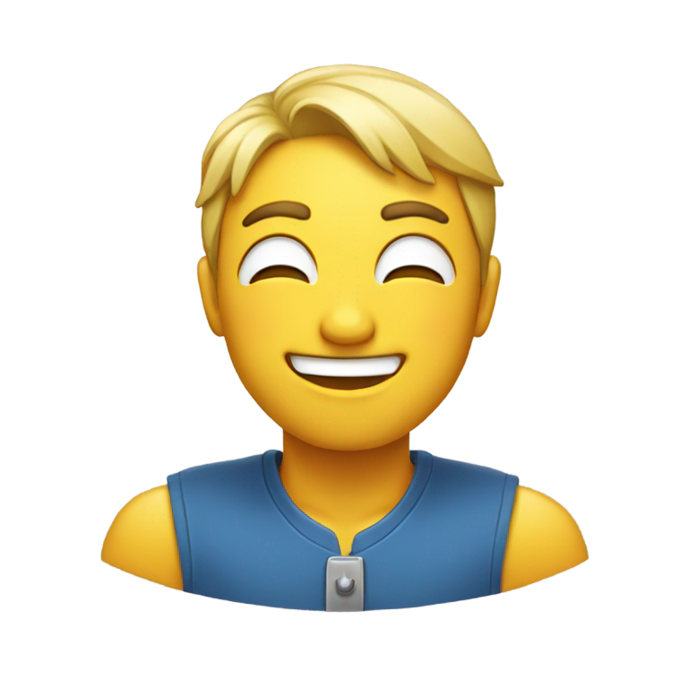絵文字：Happy face with indicador at mouth with one eye closed
