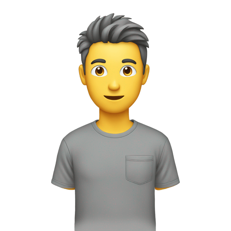 genmoji：灰色T恤两侧有袋子
