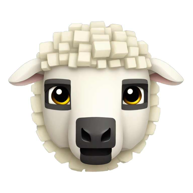 genmoji: minecraft sheep