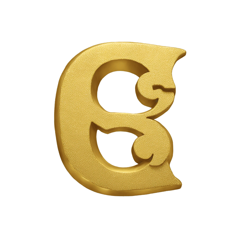 genmoji : letter g made out of gold
