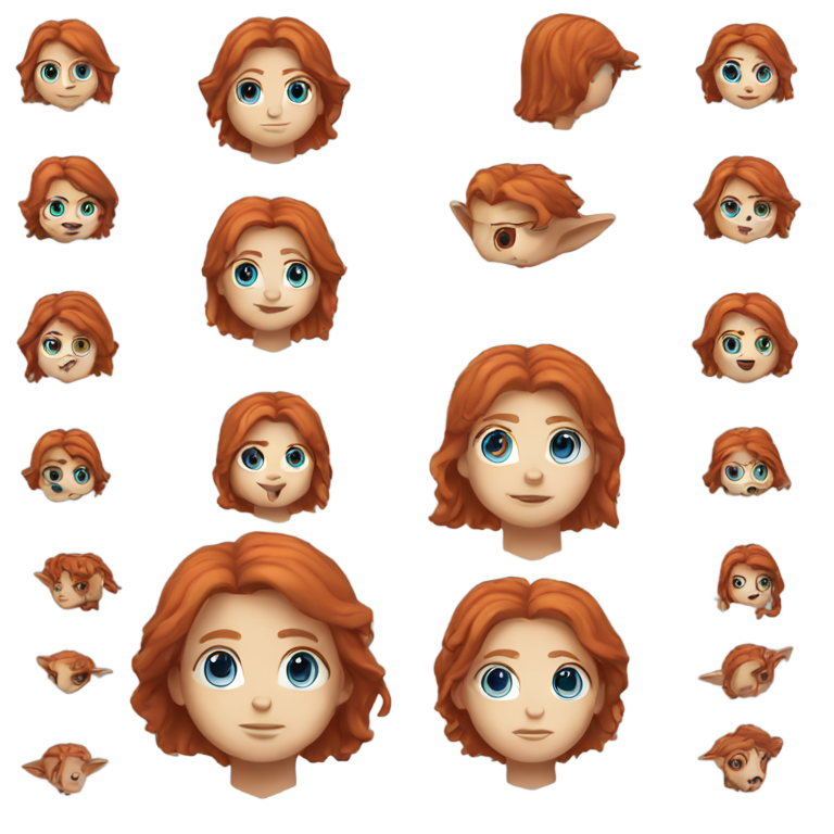 genmoji : Jeune Jedi aux cheveux roux et aux yeux bleus