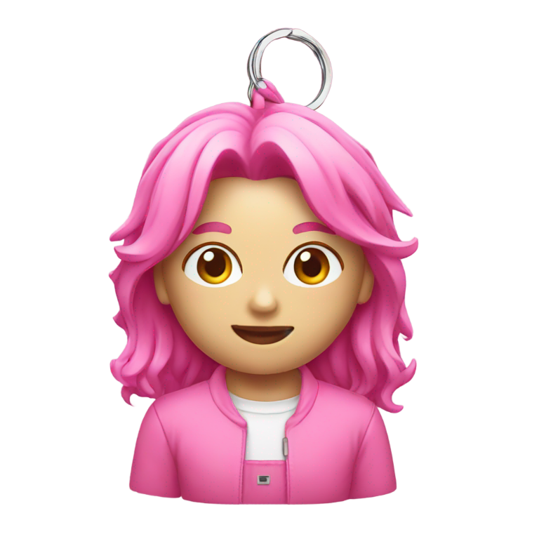 genmoji : Porte-clés rose