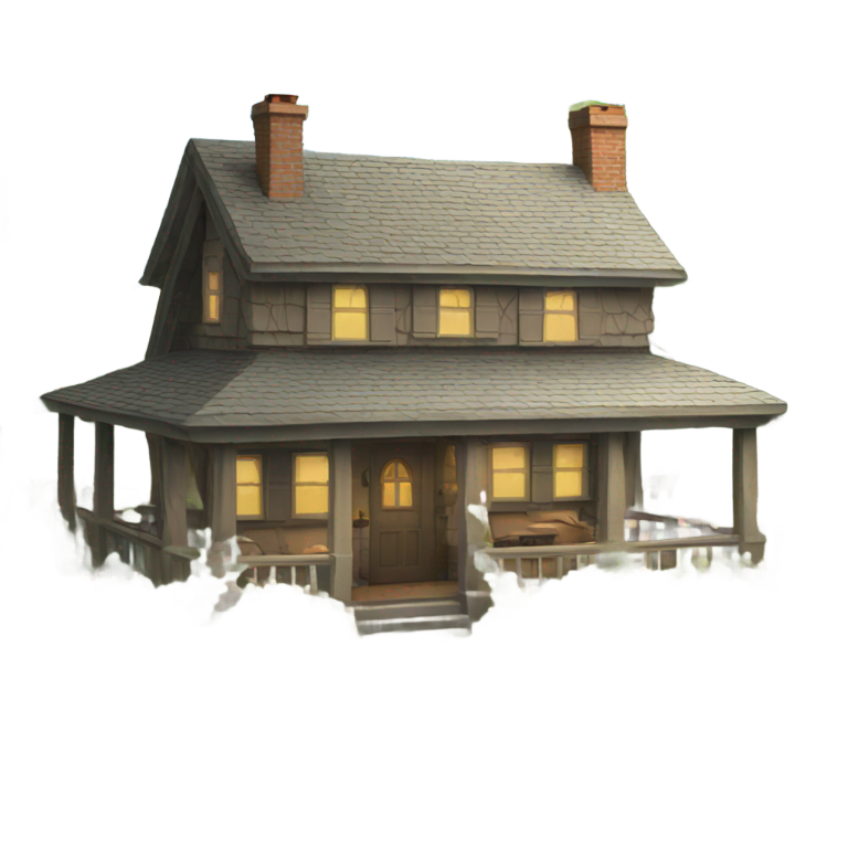 絵文字：cottage in USA