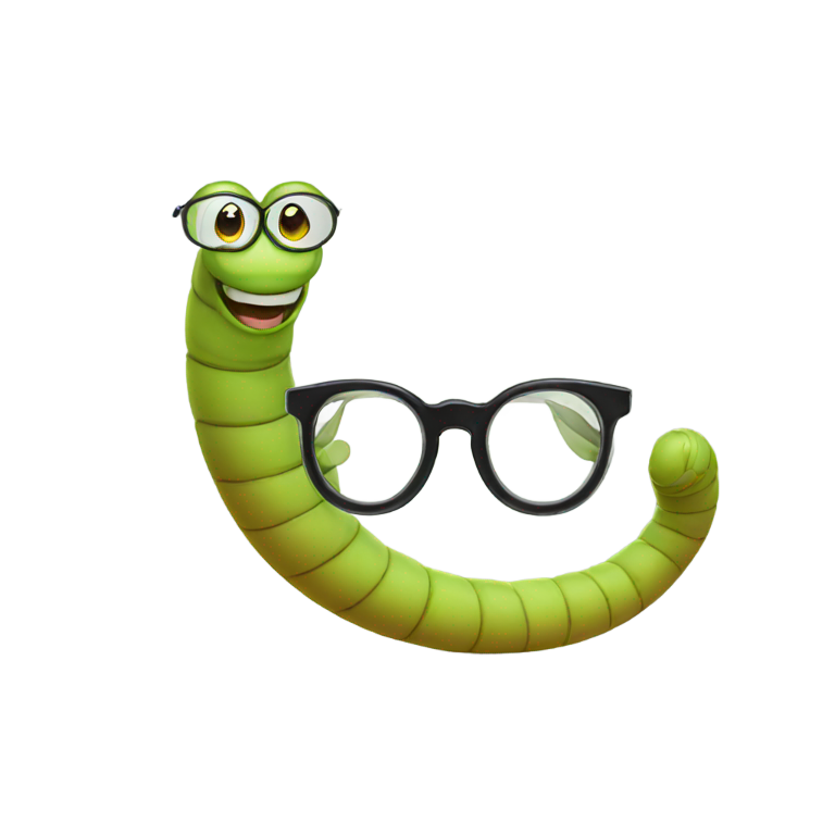 genmoji：戴眼镜的虫子