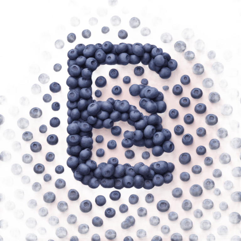 genmoji：蓝莓做的字母b