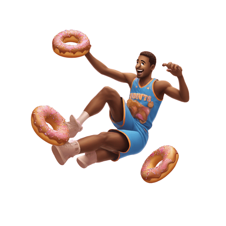 prompt: Dunking with donuts