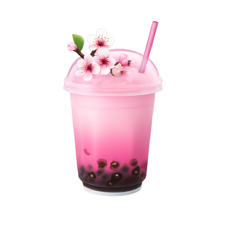 genmoji : 🌸🧋 Boisson aux perles et fleurs de cerisier