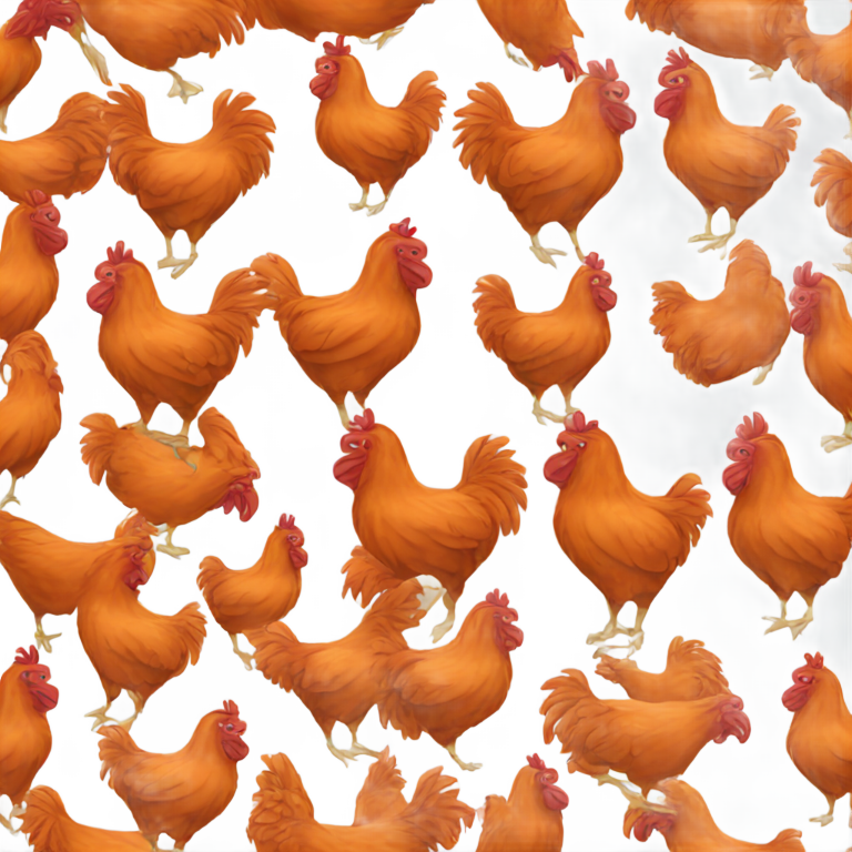 genmoji: orang chicken