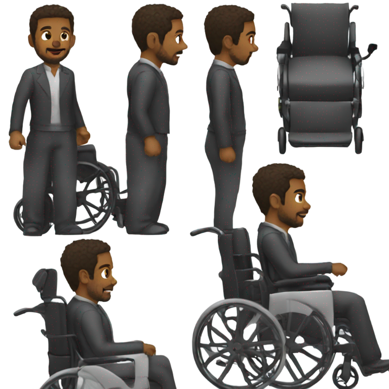 genmoji : Homme noir en fauteuil roulant, juif et gay