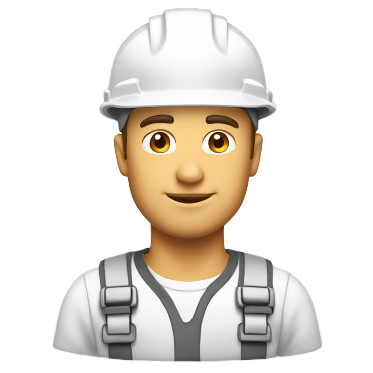 genmoji : A builder guy white helmet