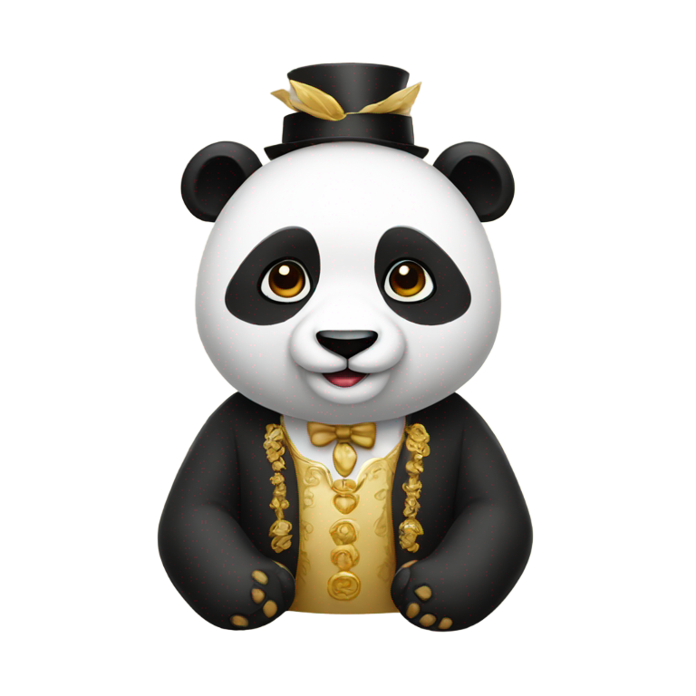 genmoji：富有的熊猫