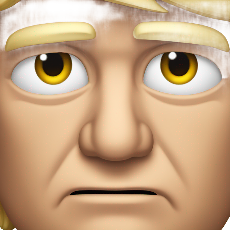 genmoji：唐纳德·特朗普皱着眉头，像在《学徒》节目中一样说“你被解雇了”。