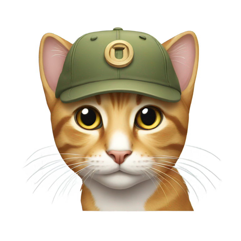 genmoji : Chat avec casquette