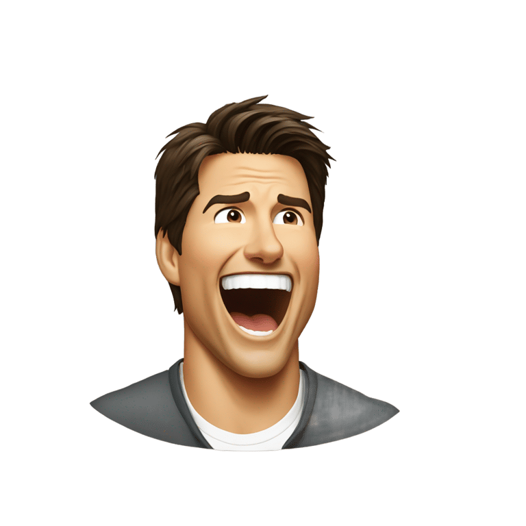 genmoji：汤姆·克鲁斯大笑