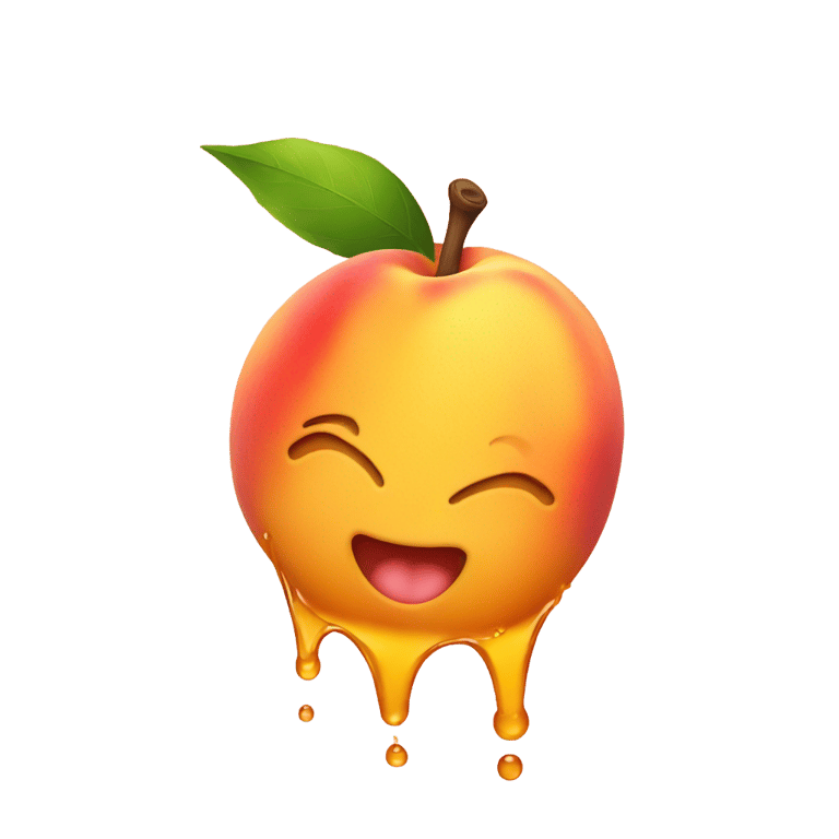 絵文字：peach dripping honey