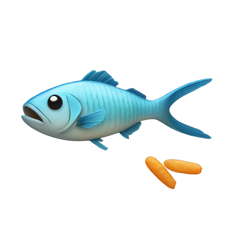 genmoji: fish made of fingers with regrets