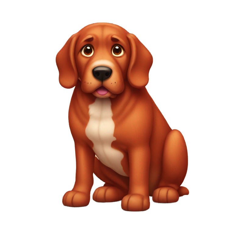 絵文字：大きな赤い犬