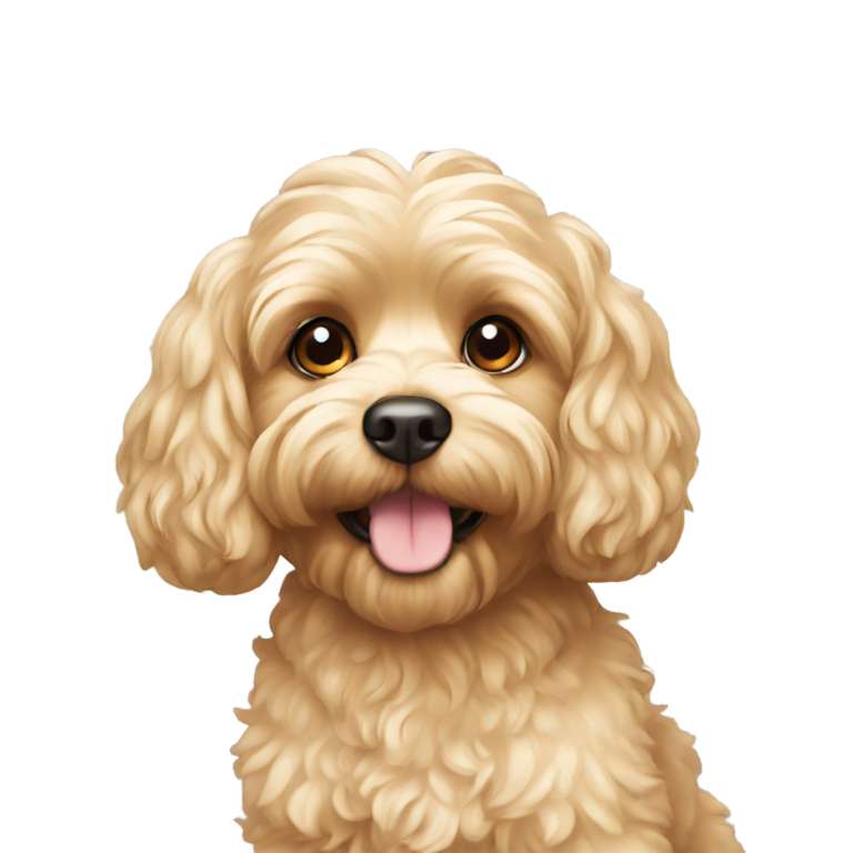 genmoji : un cavoodle blond
