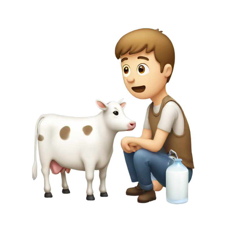genmoji : Traire un homme inquiet