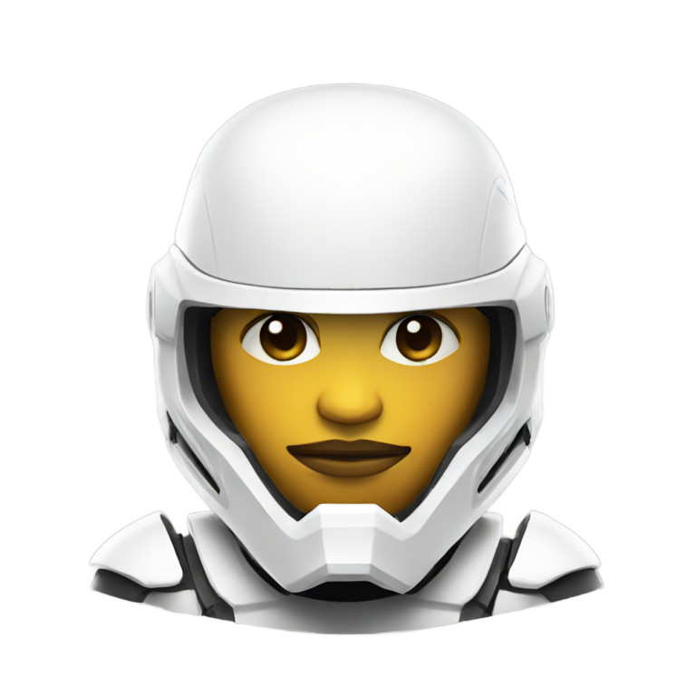 genmoji：未来战士，白色盔甲