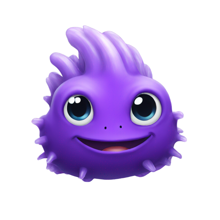genmoji : Limace de mer en peinture d'améthyste