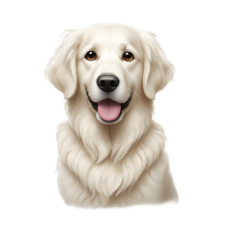 genmoji：白色金毛寻回犬治疗犬