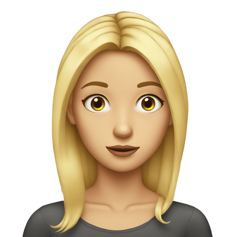 genmoji : Fille blonde avec regard en coin