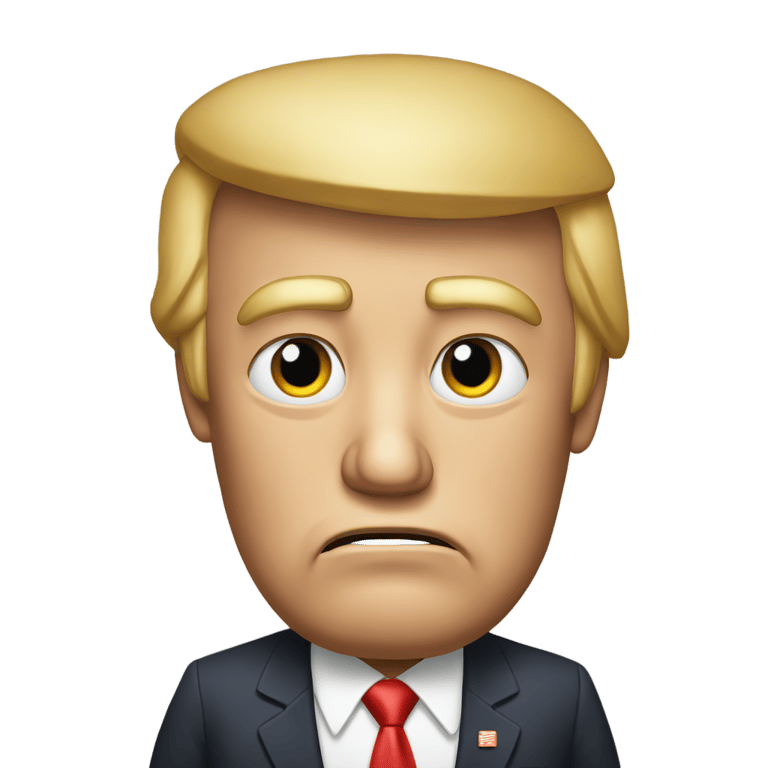 genmoji：Donald trump with a look of disgust