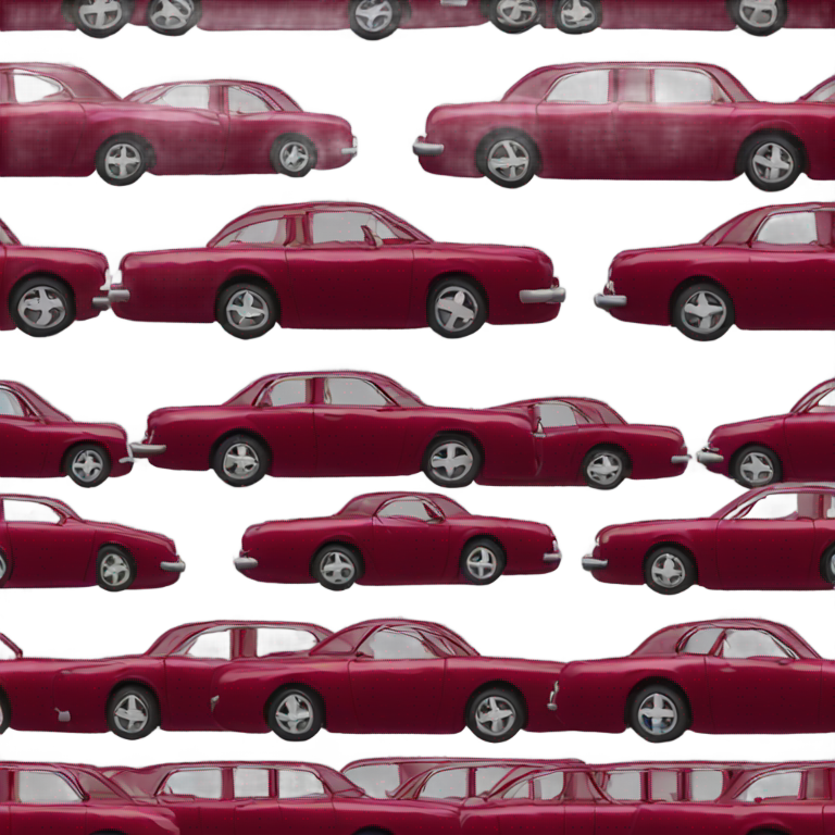 genmoji：波尔多红色的车