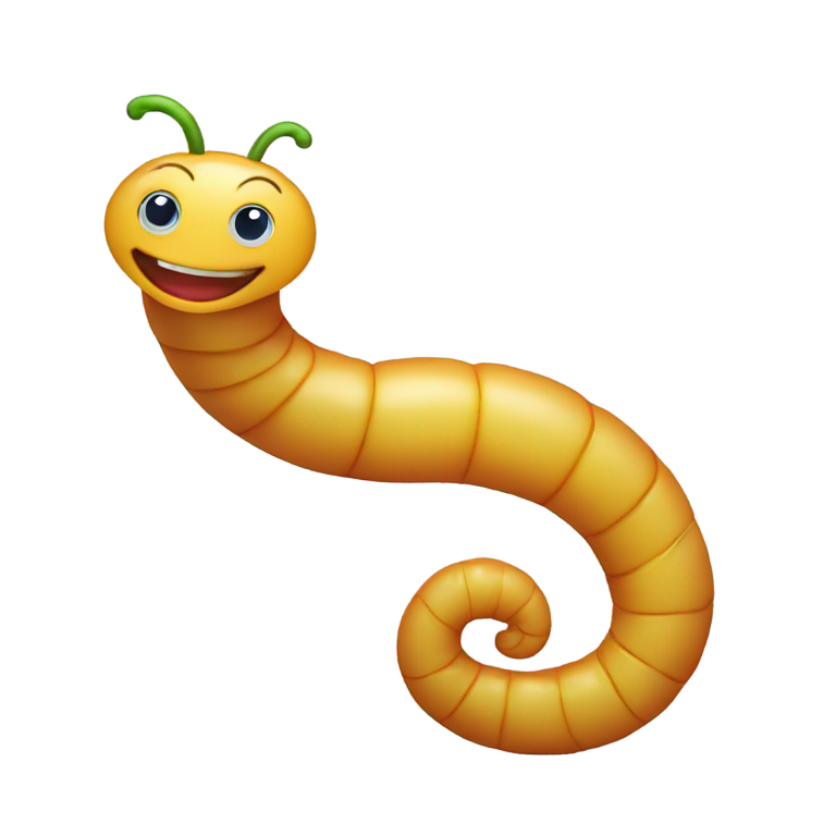 genmoji: Big juicy scrumptious worm