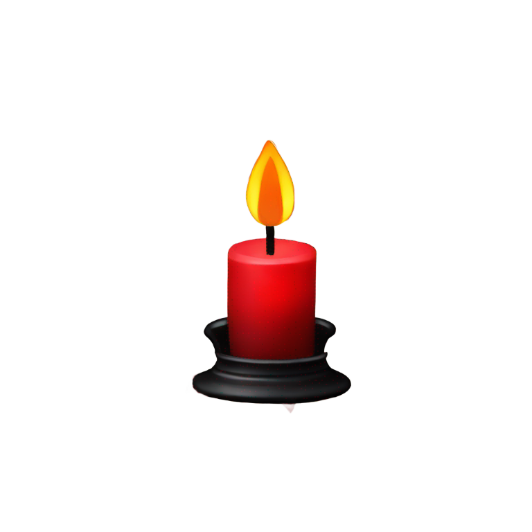 genmoji: red and black gothic vintage candle
