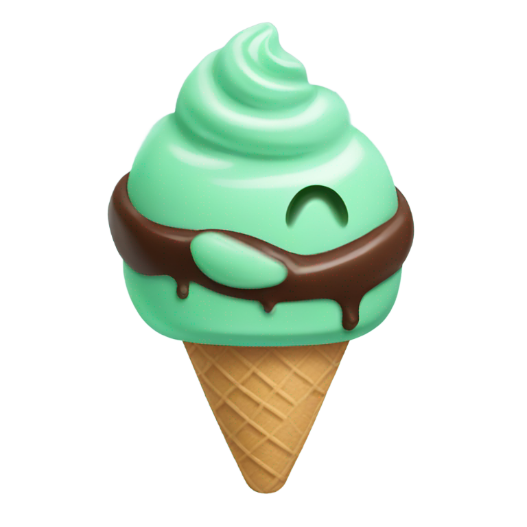 genmoji：薄荷巧克力冰淇淋