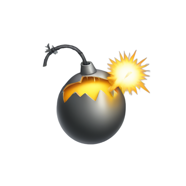 genmoji: bomb with spark, like ios emoji