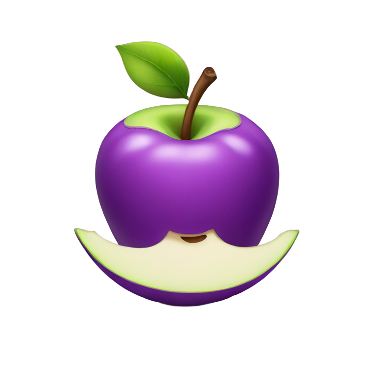genmoji：紫苹果