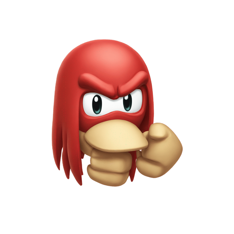 genmoji : Knuckles from sonic