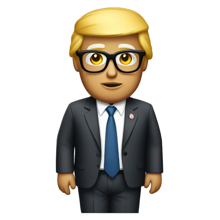 genmoji：戴眼镜穿裙子的唐纳德·特朗普