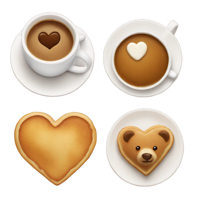 絵文字：🤎☕🧸🥞 ほっこりカフェタイム