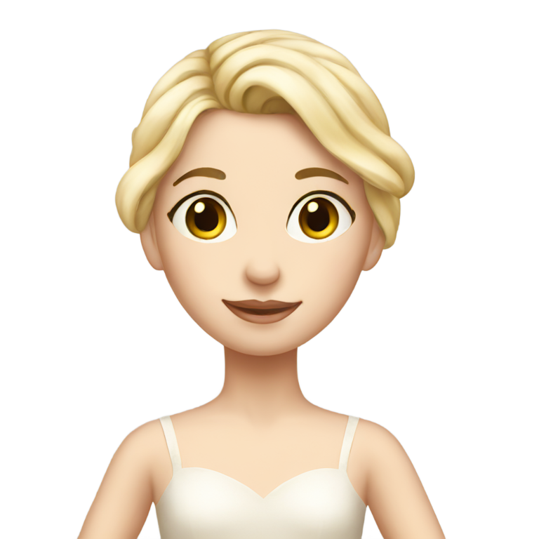 genmoji：白金色芭蕾女孩