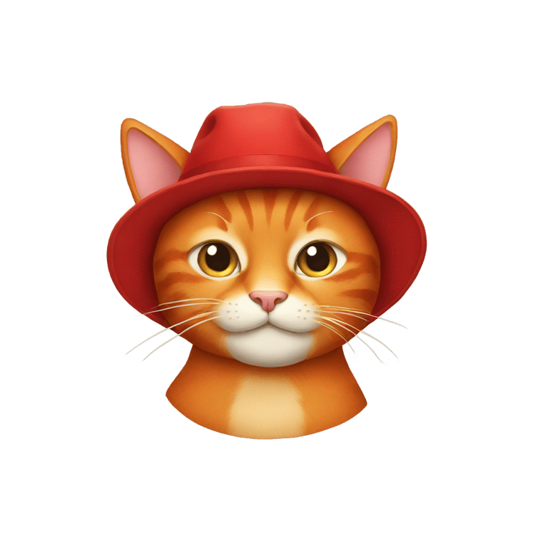 genmoji：red cat hat
