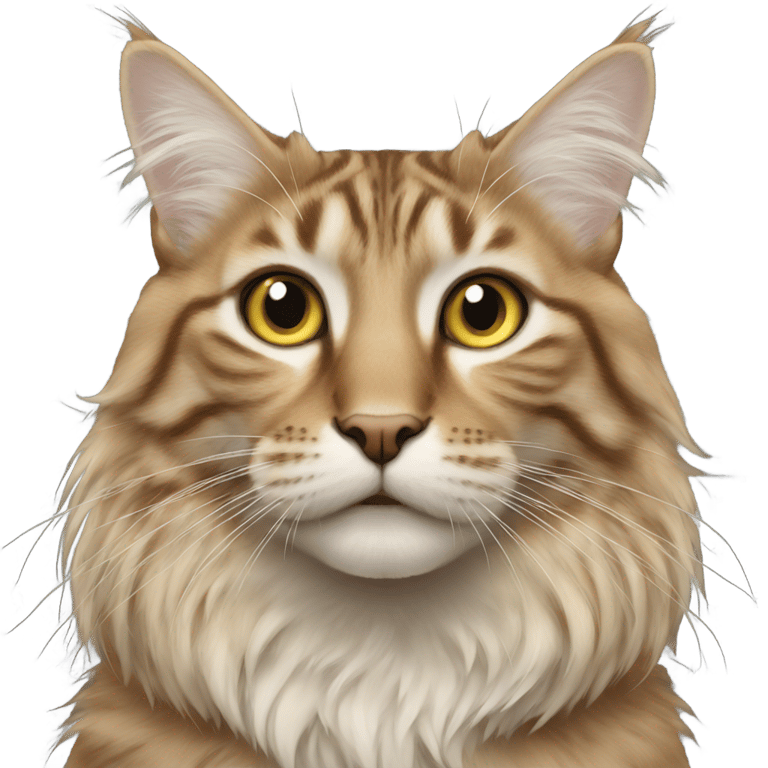 絵文字：very long haried tabby