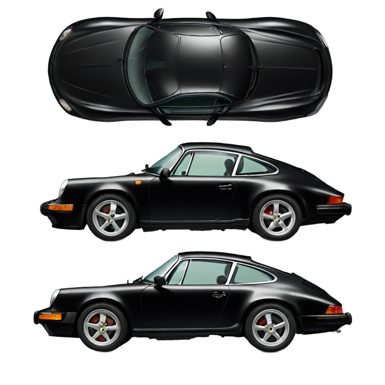 絵文字：ポルシェ911 ブラック