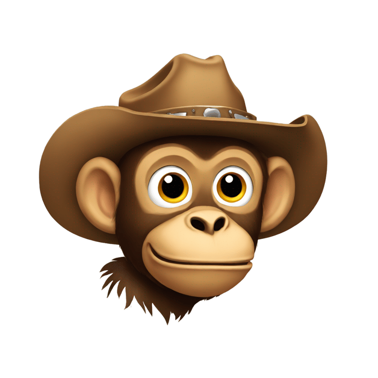 genmoji: cowboy monkey