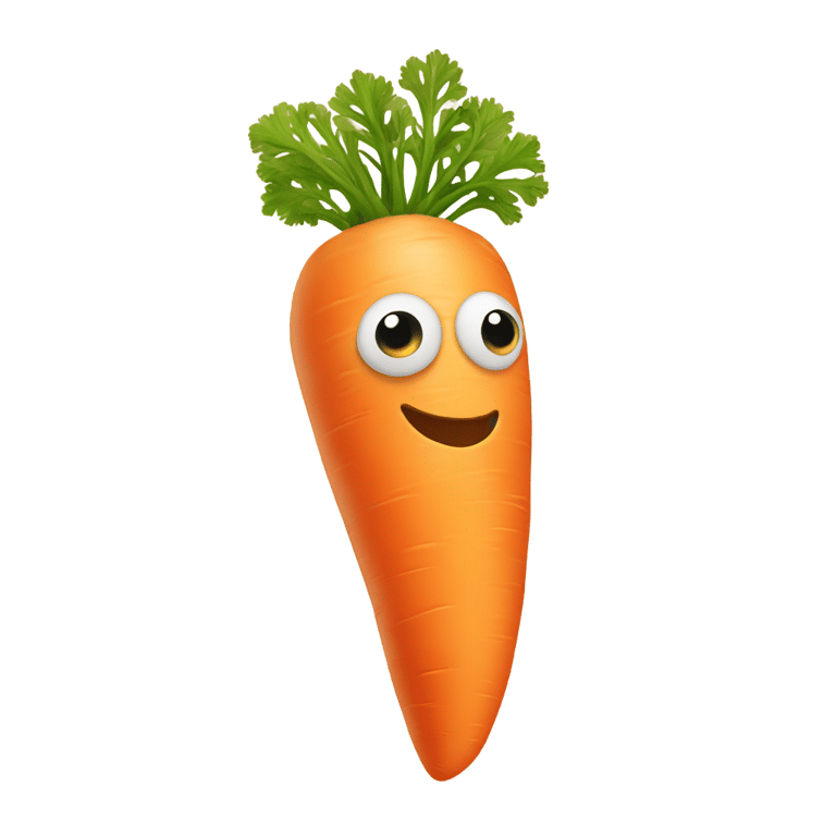 genmoji：可爱的小胡萝卜，像是一只软绵绵的玩具