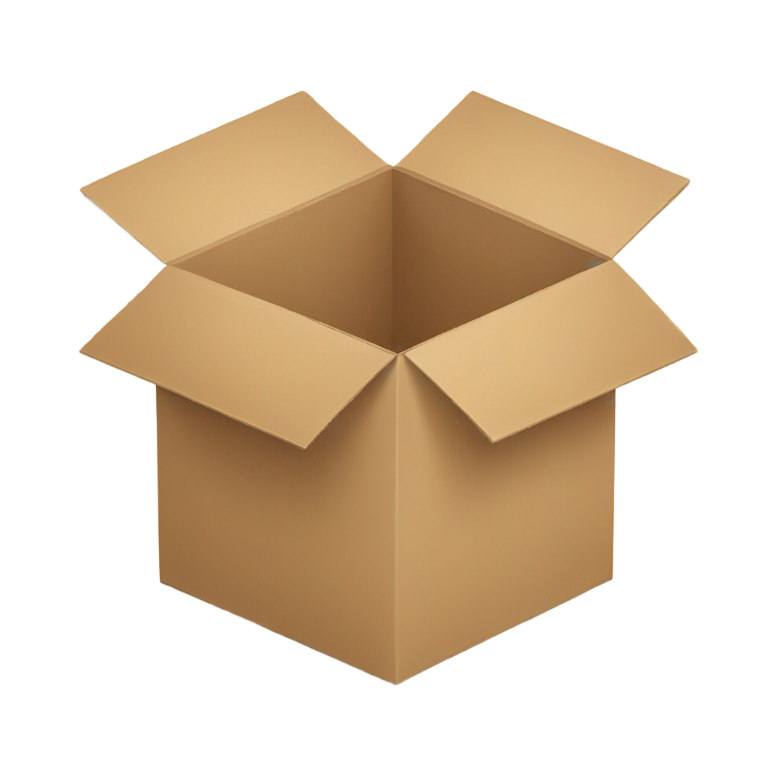 genmoji : Ouvrez une boîte en carton vide
